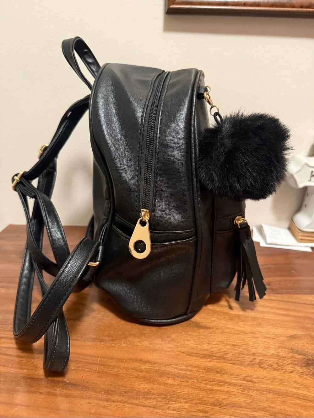 Black Mini Backpack - Sleek Everyday Backpack